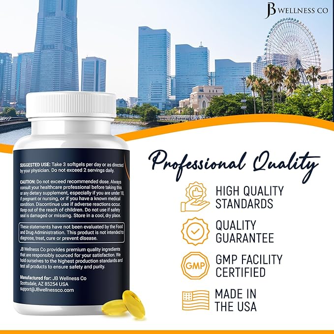 Triple Strength Omega 3 Fish Oil 3750 mg - EPA &amp DHA - Over 3000mg Omega-3 Fatty Acids - 1350mg EPA + 900mg DHA - Best Essential Fatty Acids Burpless Fish Oil - 180 Count