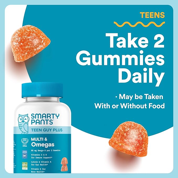 SmartyPants Mother &amp Son Daily Nutrition Bundle: Women’s + Teen Guy Multivitamin Gummies with Omega-3 Methylfolate Vitamins D3 B12 A &amp Zinc – Gluten Free Non-GMO 90 &amp 60 Count (Pack