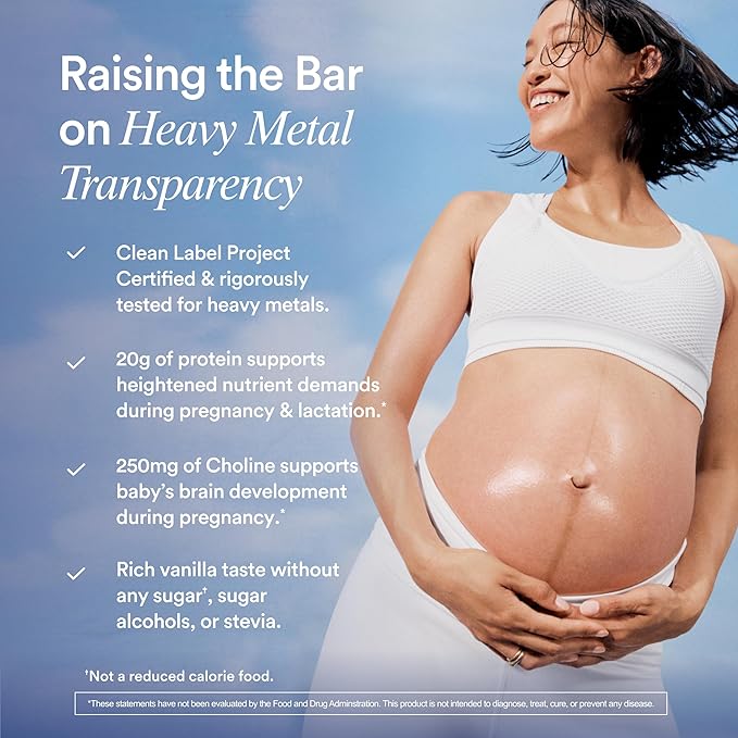 Ritual Prenatal Vegan Plant Based Protein Powder: Choline to Support Pregnancy Postpartum &amp Lactation 20g Organic Pea Protein from Regenerative Farms in USA Sugar Free** Vanilla 1 Lb