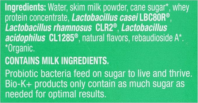 Bio-K Plus Vanilla Probiotic 6 Count 3.5 Fz