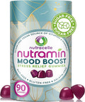 NUTRAMIN Mood Boost Multivitamin Gummy - Delicious &amp Yummy Anti-Stress Magnesium Ashwagandha Gummies + B Complex Vitamins for Focus and Calm - Sugar-Free Vegan Gluten-Free Allergy-Safe (90 Coun