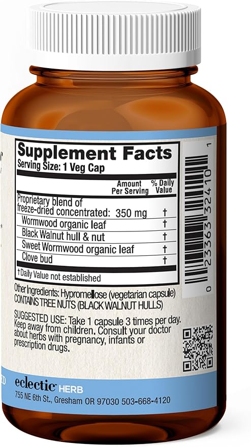 Eclectic Herb - ParaFight Capsules | Intestinal Support + Detox | Non-GMO Vegan Gluten Free (45 CT | 350 mg)