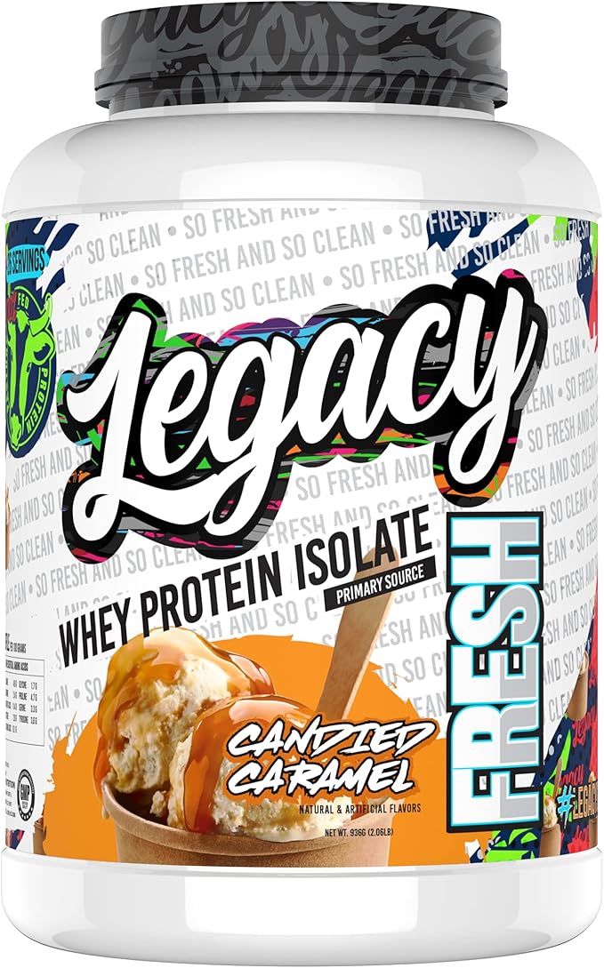 Fresh Whey Protein Candied Caramel 5lb | 26g Pasture Fed Premium Whey Protein | High Protein + Amino Acids | Muscle Building + Recovery