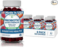 Lunakai USA Made Probiotic Gummies - 5 Billion CFUs Vegan Non-GMO Gluten-Free - Digestive &amp Immune Support for Women &amp Men - 6 Pack