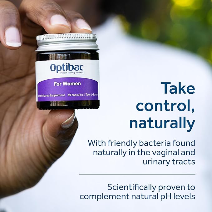 OptiBac Probiotics for Women - 30 Capsules | Vaginal Probiotic with Lactobacillus rhamnosus GR-1 &amp Lactobacillus reuteri RC-14 | Supports Intimate Flora pH Balance &amp Urinary Health