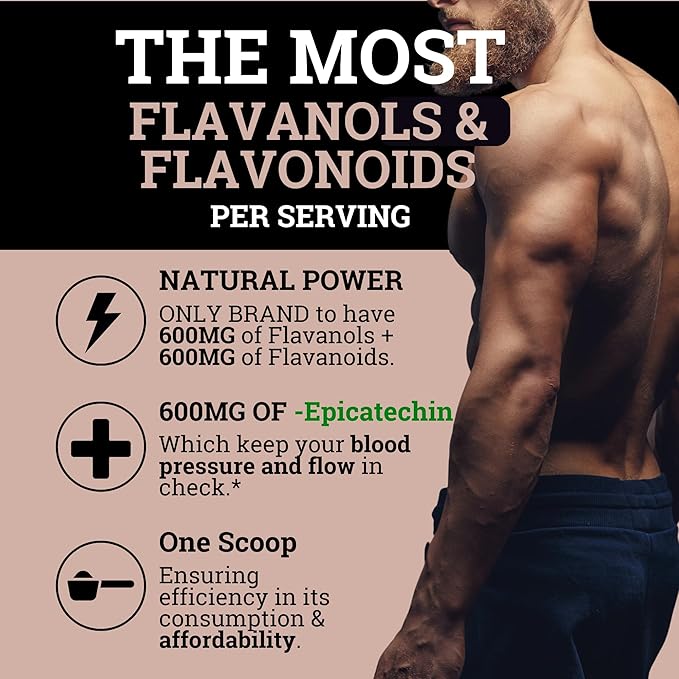 Black Forest High Flavanol Cocoa Powder (1200mg Flavanols &amp Flavonoids Supplements)10X More Flavanols (Epicatechin) Than Cocoa &amp 600mg of Epicatechin Supplement for Heart Health Nitric Oxide