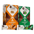 NuGo Slim Vegan Variety - Crunchy Peanut Butter 12 bars &amp Chocolate Mint 12 bars Low Net Carb Keto Friendly 16-17g Plant Based Protein Gluten Free 24 count