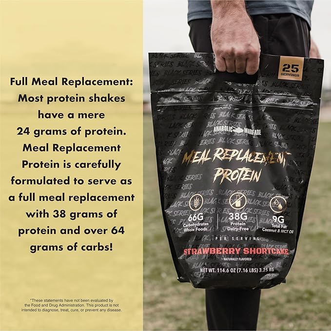 Anabolic Warfare Meal Replacement Protein Whole Food Meal Replacement Protein Shake Blueberry Crumb Cake 25 Servings