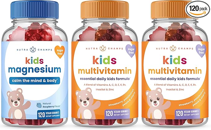 NutraChamps Kids Multivitamins &amp Kids Magnesium Gummies
