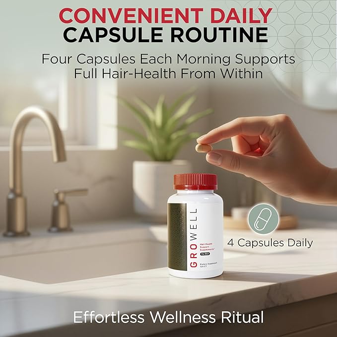 Hair Growth Supplements for Men – Clinically tested for visibly thicker hair and scalp coverage – All natural ingredients saw palmetto to block DHT – Drug-free Safe – Doctor recommended