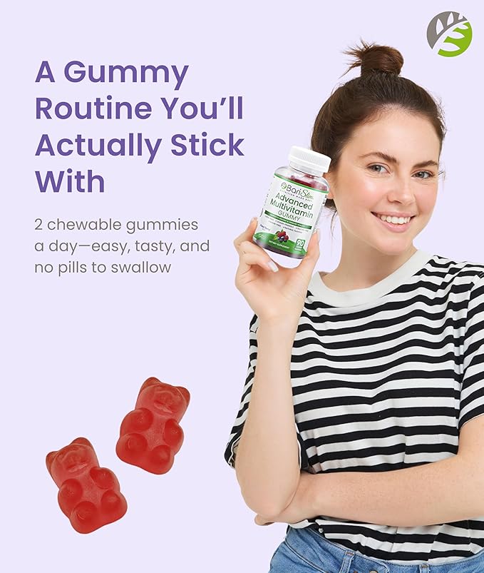 BariSlim Advanced Bariatric Multivitamin Gummies - Specially Formulated Bariatric Vitamins for Patients After Weight Loss Surgery - Supports Energy &amp Immune Health | Mixed Berry (90 Vegan Gummies)