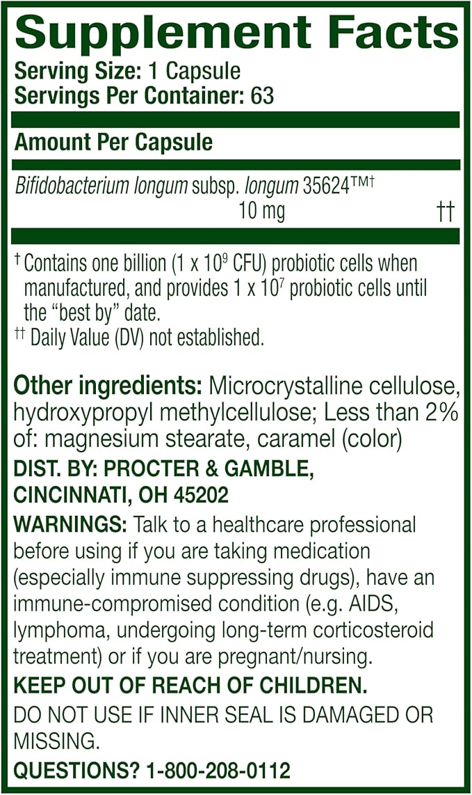 Align Probiotic Pro Formula Probiotics for Women and Men Probiotics for Digestive Health Men and Womens Probiotic Capsules Help Relieve Occasional Bloating &amp Gas* 63 Capsules