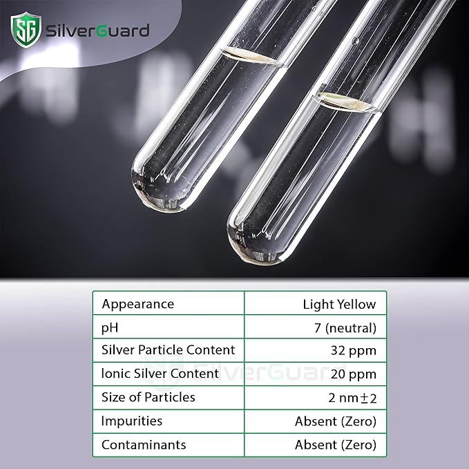 Enhanced Colloidal Silver Liquid Immune Support Supplement—30ppm Pure &amp Natural Structured Silver Water—Organic Colloidal Silver Solution—16 oz Bottle (1 Pack)