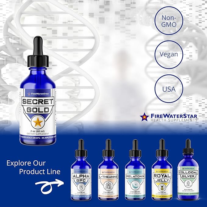 FWS Colloidal Gold Liquid Drops Ascension Meditation Spiritual Aid Brain Boost Enhance Awareness Clarity Dreams Intuition Made from 99.99% Pure Swiss Gold 100 ppm Ruby Red Real 24K