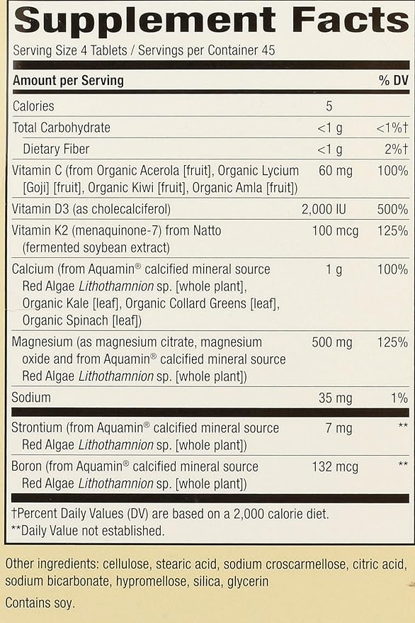Nature's Way Nature's Way Alive! Calcium Bone Formula Max Absorption Plant Source Calcium 180 Tablets 180 Count