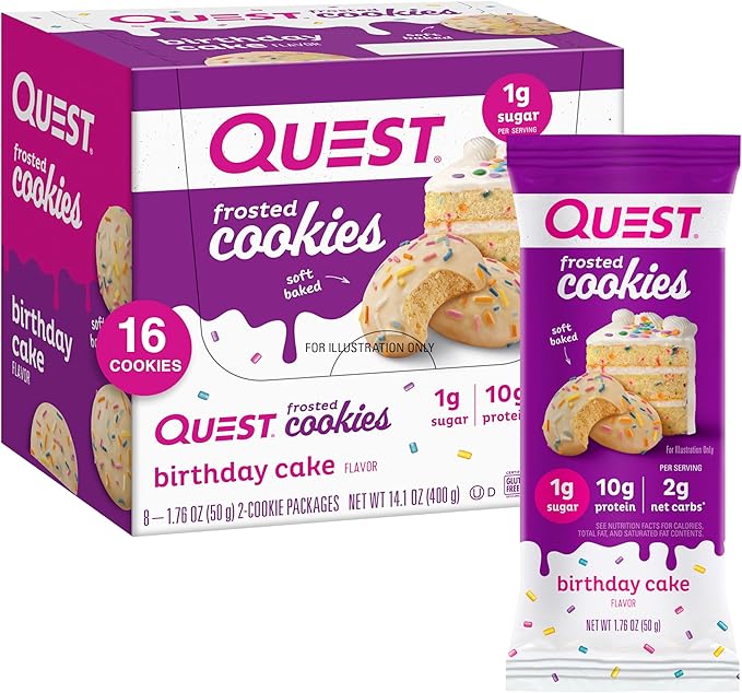 Quest Nutrition Protein Bars &amp Frosted Cookies Variety Pack High Protein Gluten Free 12 Protein Bars &amp 16 Cookies