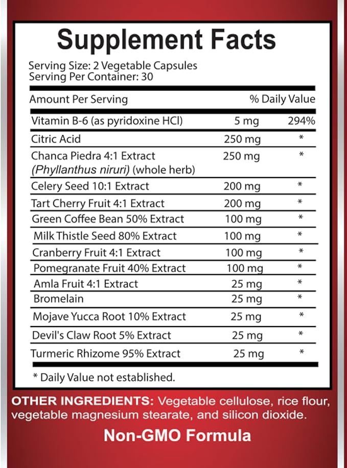 URIC Acid Support - Uric Acid Flush with Powerful Raw Tart Cherry Extract Antioxidant Uric Acid Support &amp Joint Support Pills - 2 Bottles 120 Capsules