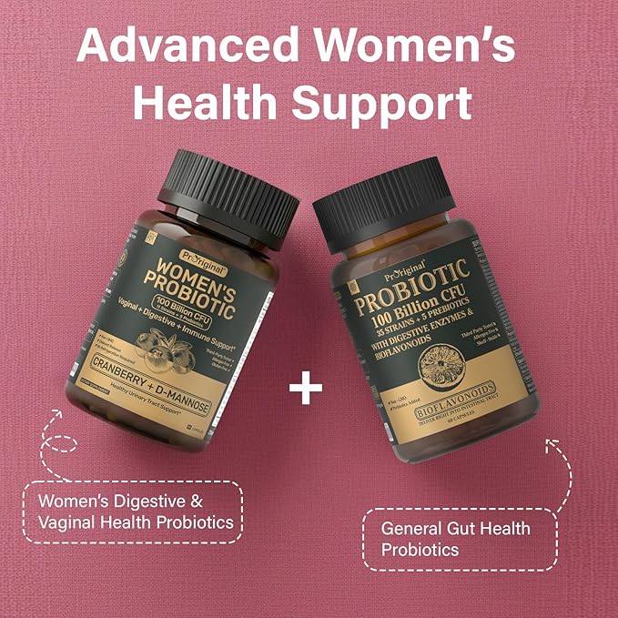 Probiotics for Women – Women’s Probiotic for Digestive Vaginal Urinary Health &amp pH Balance – 100 Billion CFU 11 Strains with Organic Prebiotics Cranberry Extract D-Mannose – Non-GMO 120 Caps