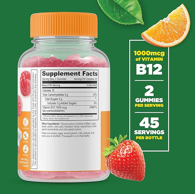 Lifeable Vitamin B12 Kids + Calcium with Vitamin D Kids Gummies Bundle - Great Tasting Vitamin Supplement Gluten Free GMO Free Chewable Gummy