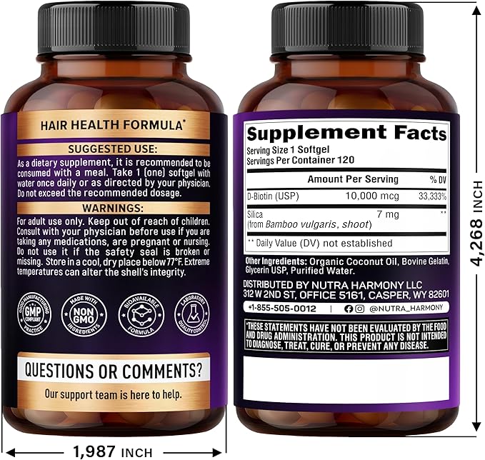 NUTRAHARMONY Multivitamins for Men &amp Biotin with Silicon Softgels