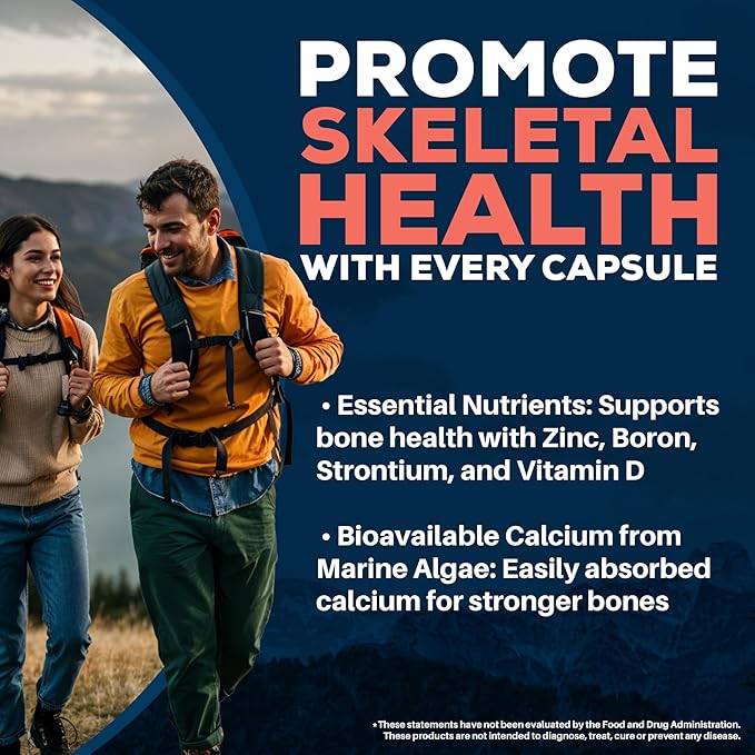 Ayush Herbs Calcium + Cofactors Algae Based Calcium Supports Bone Health &amp Mineralization 90 Vegetarian Tablets
