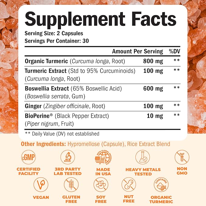 Vimerson Health Quercetin with Bromelain &amp Boswellia Turmeric Supplement – Powerful Joint Immune Support Duo