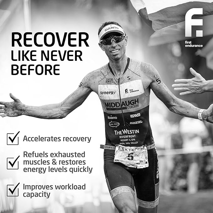 FIRST ENDURANCE Ultragen Workout Recovery Drink Powder Protein Mix Boosts Energy Accelerates Recovery | Chocolate 15 Servings
