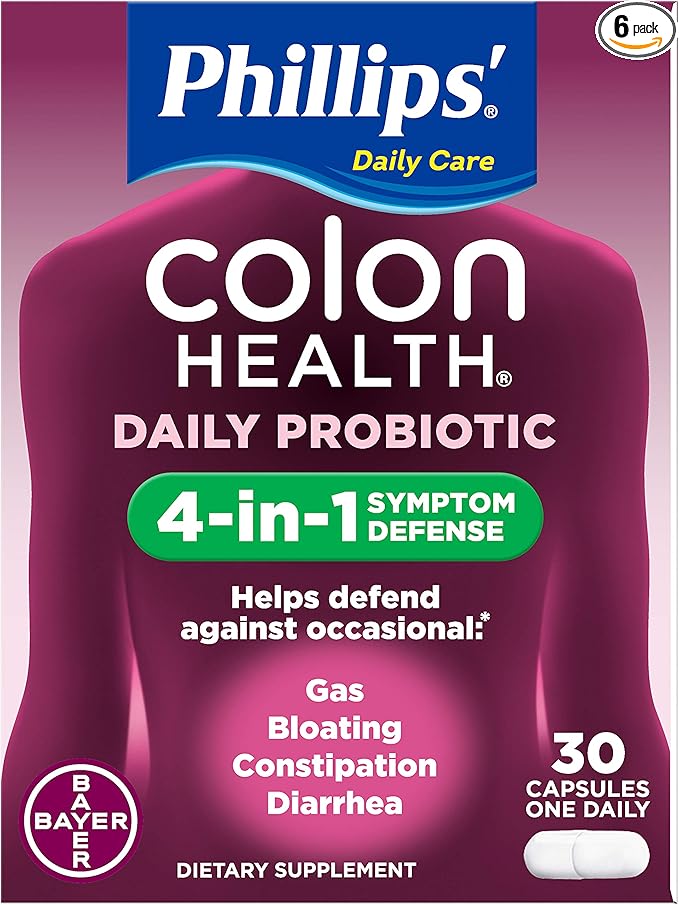 Phillips' Colon Health Probiotic Supplement - 30 Capsules Pack of 6