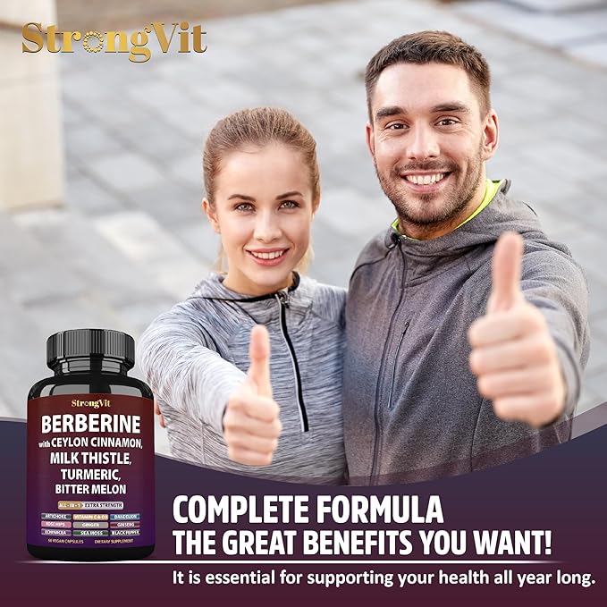 Biotin Complex &amp Berberine Supplement Bundle (120 Capsules)