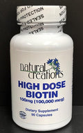 High Dose Biotin 100mg (100000mcg)