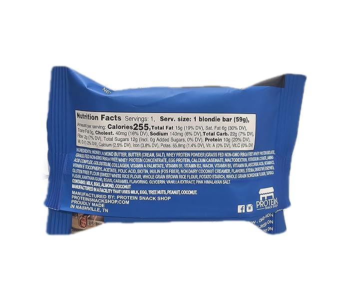 Gourmet Protein Brownie &amp Blondie Bars | High Protein Gluten-Free Honey-Sweetened No Seed Oils or Preservatives – Protein Snack Shop (20 Salted Caramel)