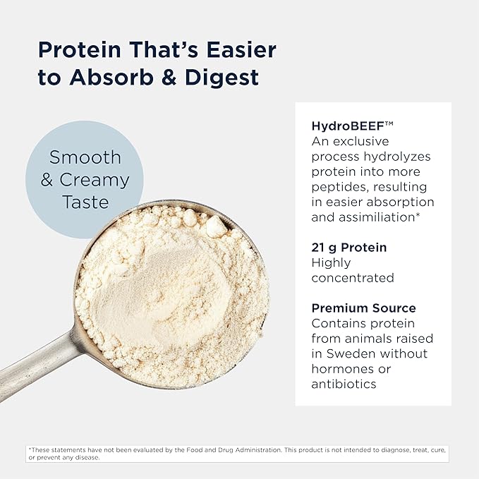 Designs for Health Bone Broth Protein Powder - 26g Grass-Fed Collagen-Rich Beef Protein Isolate – Unflavored Paleo Non-GMO Dairy-Free (30 Servings / 810g)