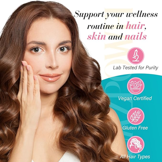 Biotin Gummies -Hair Skin and Nails Vitamins for Men &amp Women Vegan Vitamin B7 Supports Hair Growth and Stronger Nails