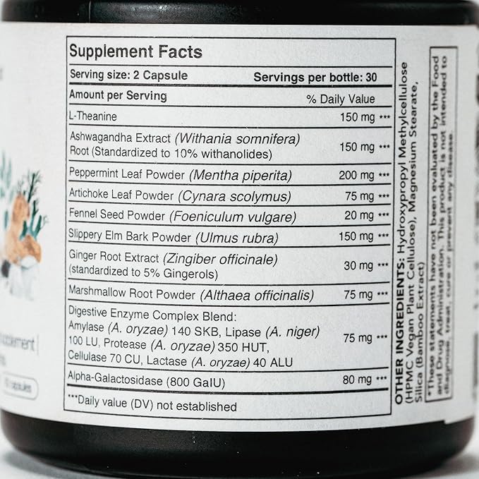 Sanctum™ Physician Formulated &amp Physician Recommended Gut Calming Supplement for Discomfort Bloating and Stress