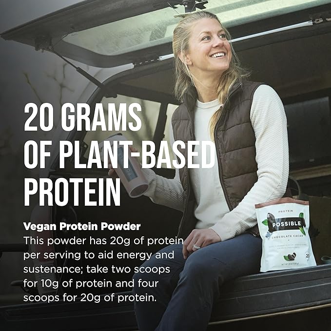 Protein Powder - Muscle Growth &amp Recovery Support - Plant-Based Protein - Essential Amino Acids &amp BCAAs - Vegan Gluten-Free &amp USDA Organic - Chocolate 1.25 Pound (Pack of 1)
