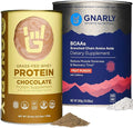 Gnarly Nutrition Gnarly Whey Grass-Fed Protein Supplement Chocolate (32.0oz) BCAAs Fruit Punch (10.58oz)