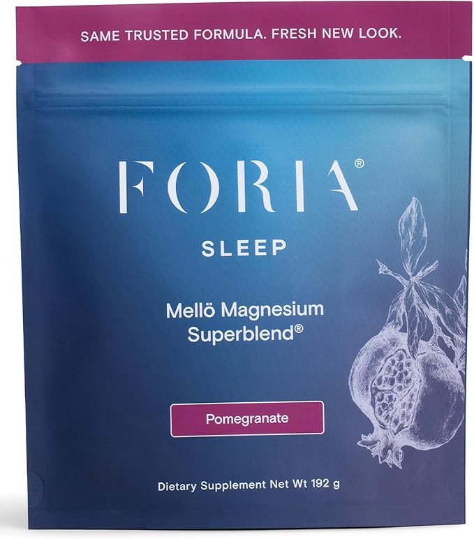 mellö Magnesium Supplement Superblend Powder - Magnesium Glycinate with L-Theanine GABA and 70 Trace Minerals - Supports Sleep Relaxation Balanced Energy - Pomegranate Flavor 30 Servings