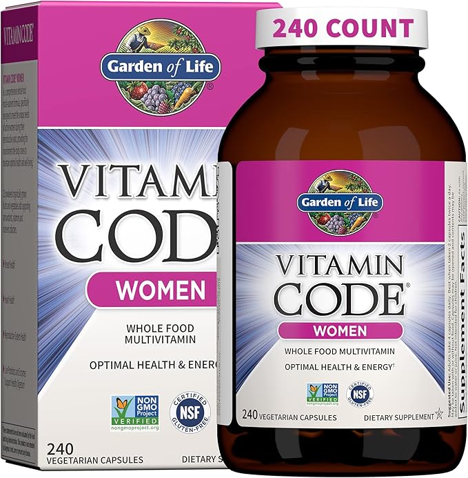 Garden of Life Women's Multivitamin Kids Probiotics with Vitamin C &amp D 240 Count 30 Chewables