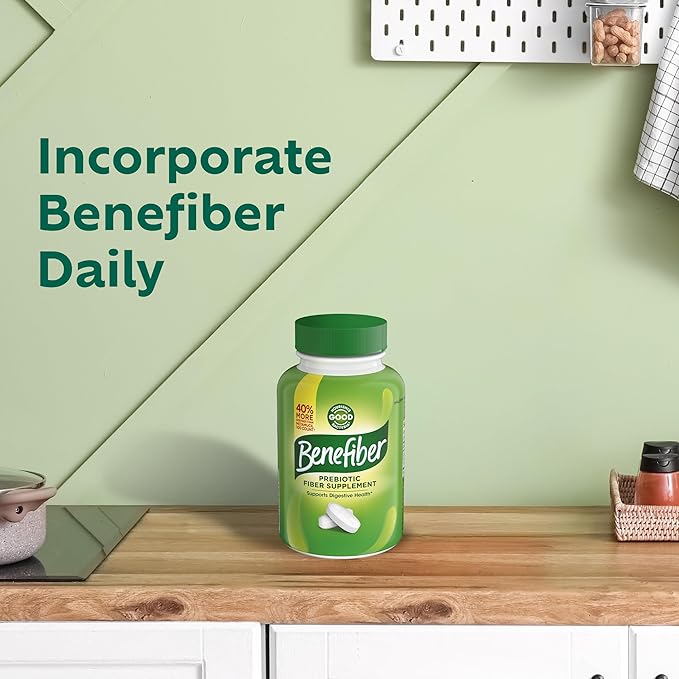 Benefiber Prebiotic Fiber Supplement Caplets84 Count (Pack of 2)