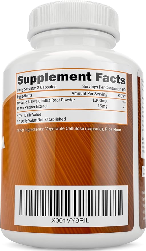Purely Holistic Resveratrol 1450mg + Organic Ashwagandha 1300mg &amp Black Pepper - Vegan Bundle - 180 + 180 Capsules - Packed with Potent Antioxidants - Made in USA
