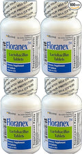 Floranex Probiotic 2 Million CFU Lactobacillus Acidophilus for Colon Digestive Health Generic for Lactinex Shelf Stable No Refrigeration 50 Tablets per Bottle 4-Pack