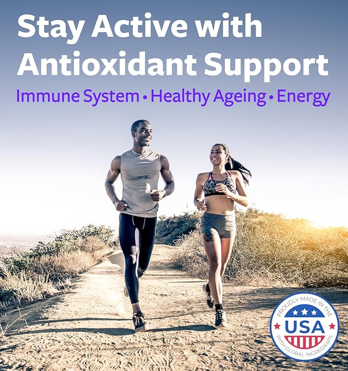 Super Antioxidants Supplement for Women &amp Men - High Potency Herbal &amp Fruit Blend with Acai Goji Pomegranate Elderberry &amp Resveratrol for Skin Care &amp Immune Support - Vegan &amp No