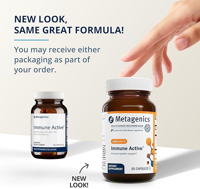 Metagenics Bundle - Immune Active &amp D3 10000 + K - 60 Capsules of Immune Active for Immune Health Support - 60 Softgels of D3 10000 + K for Immune Support Bone Health &amp Heart Health