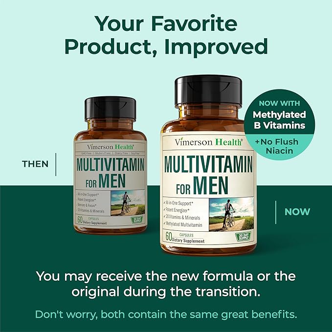 Multivitamin for Men with Methylated Vitamins and Chelated Minerals for Energy Focus and Immune Health – Premium Daily Mens Multivitamins &amp Multiminerals – 60 Capsules