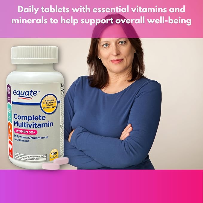 Multivitamin Multimineral Tablets for Women 50+ 100 Count (Pack of 1)