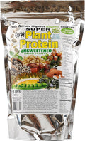 Super Plant Protein - Unsweetened - Protein Powder Enriched with Exotic Pine Nuts Durian &amp Prickly Pear Cactus - Digestive-Friendly Nutrient-Rich