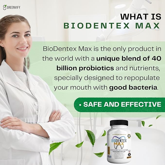 BioDentex Max Maximum Strength Probiotic Supplement 40 Billion CFU 60 Capsules with MAKTREK Bi-Pass Technology for Digestive Health Support (2)