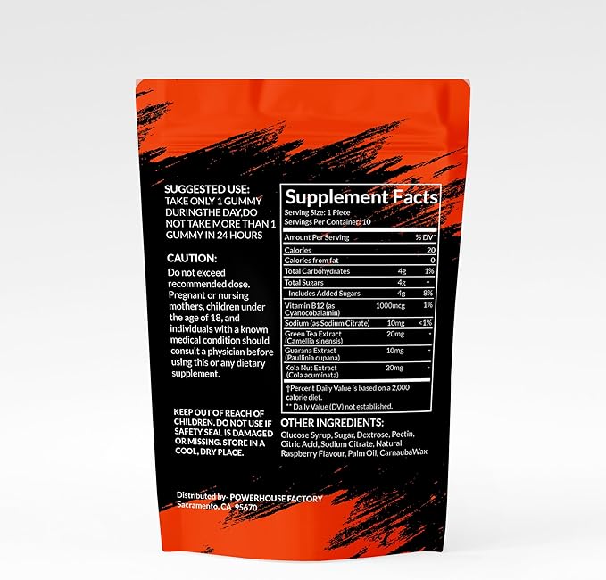 Aristochew Multivitamins Gummies Supports Energy Gummy - 10 Count - Non-GMO Gluten-Free Vegetarian Orange Flavor