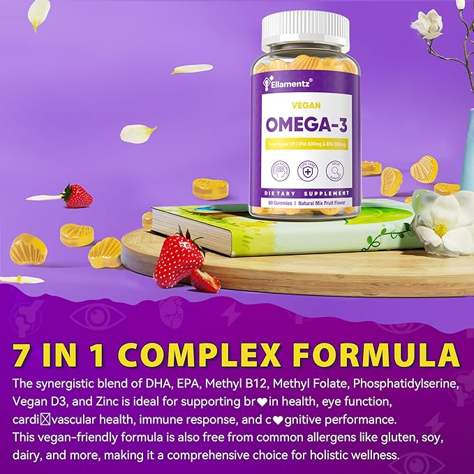 Omega 3 Gummies 2 Pack + 1 Pack Turmeric Gummies with Ginger
