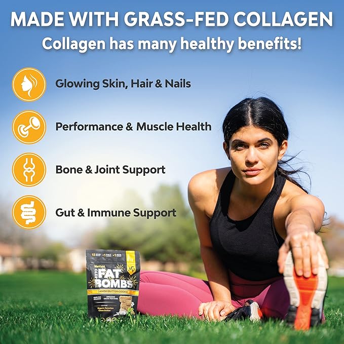 MariGold Keto Fat Bombs - Danish Butter Cookie - Low Carb Collagen Rich Grass-fed Ghee Organic Cocoa Butter Gluten-Free Non-GMO (3 bags 5 Servings each) No Weird Aftertaste